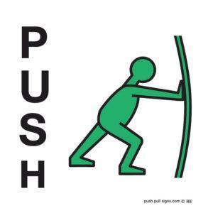 Push Sign Green